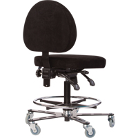 TF180 Welding Grade Ergonomic Stools, Suede, Black, 300 lbs. Capacity CSL Industriel Inc.