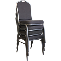 Stacking Chairs, Fabric, 37" High, 275 lbs. Capacity, Black CSL Industriel Inc.