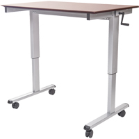Postes de travail ajustables pour travail assis et debout , , 48-1/2" h x 59" la x 29-1/2" p, Noyer CSL Industriel Inc.