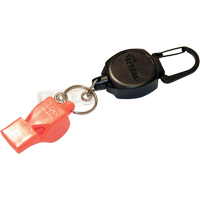 Self Retracting ID Badge and Key Reel with Whistle, Zinc Alloy Metal, 24" Cable, Carabiner Attachment CSL Industriel Inc.
