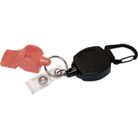 Self Retracting ID Badge and Key Reel with Whistle, Zinc Alloy Metal, 24" Cable, Carabiner Attachment CSL Industriel Inc.