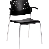 Chaises empilables, Plastique, Hauteur 33", Capacit&eacute; 300 lb, Noir CSL Industriel Inc.
