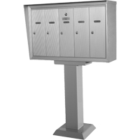 Boîtes aux lettres plateforme unique, Fixation Socle, 16" x 5-1/2", 3 portes, Aluminium CSL Industriel Inc.