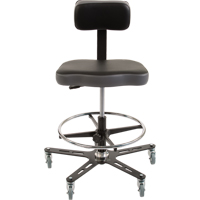 Chaise ergonomique industrielle TF160, Mobile, Ajustable Hauteur, Capacit&eacute; 300 lb CSL Industriel Inc.