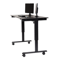 Bureau ajustable pour travail debout, , 45-1/4" h x 29-1/2" p, Noir CSL Industriel Inc.