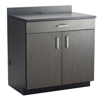 Armoire modulaire de base, M&eacute;lamine, 39" h x 36" la x 25" P, Nuit d'Asie/noir CSL Industriel Inc.