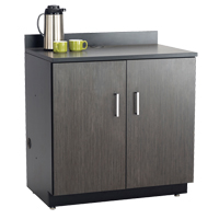 Armoire modulaire de base, M&eacute;lamine, 2 Tablettes, 39" h x 36" la x 25" P, Nuit d'Asie/noir CSL Industriel Inc.