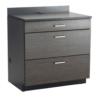 Armoire modulaire de base, 3 tiroirs, 36" la x 25" p x 39" h, Nuit d'Asie/noir CSL Industriel Inc.