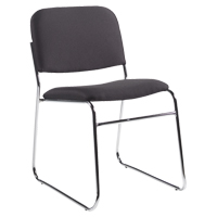 Armless Chair, Fabric, 30" High, 200 lbs. Capacity, Black CSL Industriel Inc.