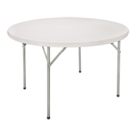 Table pliante, Ronde, 48" l x 48" la, Poly&eacute;thyl&egrave;ne, Blanc CSL Industriel Inc.