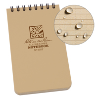 Pocket Top-Spiral Notebook, Soft Cover, Tan, 100 Pages, 3" W x 5" L CSL Industriel Inc.
