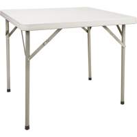 Table pliante, Carr&eacute;e, 34" l x 34" la, Poly&eacute;thyl&egrave;ne, Blanc CSL Industriel Inc.
