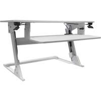 Poste de travail assis-debout Goya, Mod&egrave;le de bureau, 21" h x 35-2/5" la x 24" p, Blanc CSL Industriel Inc.