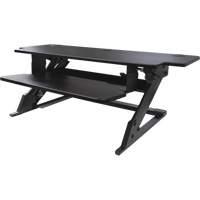 Poste de travail assis-debout Goya, Mod&egrave;le de bureau, 20" h x 42" la x 16" p, Noir CSL Industriel Inc.