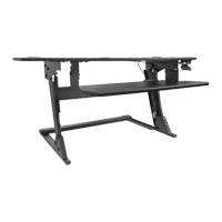 Poste de travail assis-debout Goya, Mod&egrave;le de bureau, 20" h x 42" la x 16" p, Noir CSL Industriel Inc.