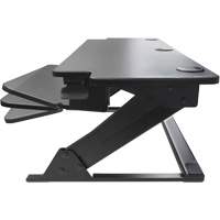 Poste de travail assis-debout Goya, Mod&egrave;le de bureau, 20" h x 42" la x 16" p, Noir CSL Industriel Inc.