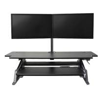 Poste de travail assis-debout Goya, Mod&egrave;le de bureau, 20" h x 42" la x 16" p, Noir CSL Industriel Inc.