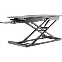 Poste de travail assis-debout Goya, Mod&egrave;le de bureau, 22" h x 31-1/2" la x 24" p, Noir CSL Industriel Inc.