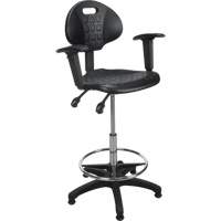 Tabouret ergonomique robuste avec accoudoirs r&eacute;glables, Stationnaire, Ajustable Hauteur, Capacit&eacute; 250 lb CSL Industriel Inc.