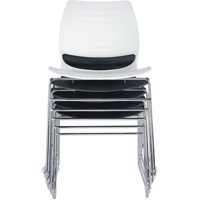 Chaises empilables, Polypropyl&egrave;ne, Hauteur 32", Capacit&eacute; 250 lb, Noir CSL Industriel Inc.