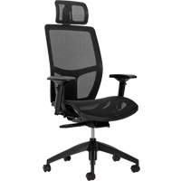 Format+ High-Back Weight-Sensing Synchro-Tilter with Headrest, Mesh, Black, 300 lbs. Capacity CSL Industriel Inc.