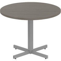 Newland Height-Adjustable Round Table, 36" L x 36" W x 29" H, 1" Top, Laminate, Brown CSL Industriel Inc.
