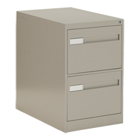 Vertical Filing Cabinet with Recessed Drawer Handles, 2 Drawers, 18.15" W x 26.56" D x 29" H, Beige CSL Industriel Inc.