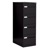 Vertical Filing Cabinet with Recessed Drawer Handles, 4 Drawers, 18.15" W x 26.56" D x 52" H, Black CSL Industriel Inc.