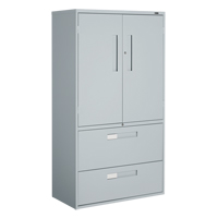 Multi-Stor Cabinet, Steel, 3 Shelves, 65-1/4" H x 36" W x 18" D, Grey CSL Industriel Inc.