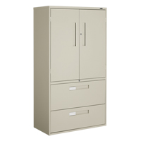Multi-Stor Cabinet, Steel, 3 Shelves, 65-1/4" H x 36" W x 18" D, Beige CSL Industriel Inc.
