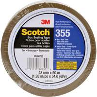 Scotch&reg; 355 Box Sealing Tape, Hot Melt Adhesive, 3.4 mils, 48 mm (1-22/25") x 50 m (164') CSL Industriel Inc.