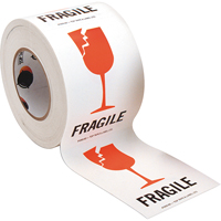 "Fragile" Special Handling Labels, 6" L x 4" W, Red on White CSL Industriel Inc.