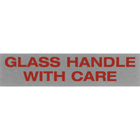 "Glass Handle with Care" Special Handling Labels, 5" L x 2" W, Black on Red CSL Industriel Inc.