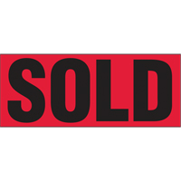 "Sold" Special Handling Labels, 5" L x 2" W, Black on Red CSL Industriel Inc.