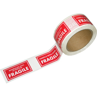 Pre-Printed Message Tapes, 1-7/8" W, White on Red CSL Industriel Inc.
