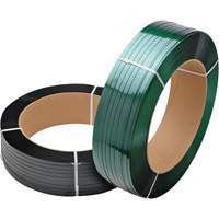 Feuillard vert, Polyester, 5/8" la x 3800' lo, Vert, Calibre Manuel CSL Industriel Inc.