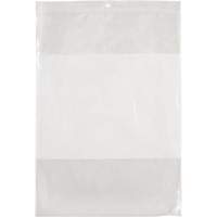 Sacs en poly avec espace inscriptible blanc, Refermable, 12" x 9", 2 mils CSL Industriel Inc.
