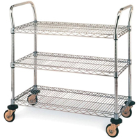 Standard-Duty Utility Carts, Stainless Steel, 18" x 39" x 30", 500 lbs. Capacity CSL Industriel Inc.