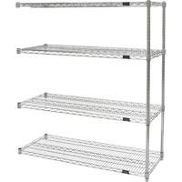 &eacute;tag&egrave;res robustes en treillis chromat&eacute;, Ensemble Ajout, Tiers 4, 36" la x 54" h x 24" p CSL Industriel Inc.