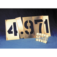 Pochoirs assemblables &agrave; caract&egrave;re gothique, en laiton - lettres & chiffres &agrave; l'unit&eacute;, Chiffre, 6" CSL Industriel Inc.