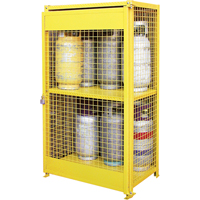 Armoires pour cylindres &agrave; gaz, nbre de bouteilles: 12, 44" , 30" , 74" , Jaune CSL Industriel Inc.