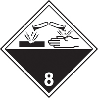 &eacute;tiquettes d'exp&eacute;dition TMD, Classe 8, Corrosifs, Papier CSL Industriel Inc.