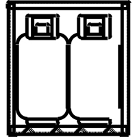 Armoires en aluminium pour bouteilles GPL, nbre de bouteilles: 4, 30" , 32" , 33-1/2" , Argent CSL Industriel Inc.