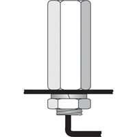 Tiges de s&eacute;curit&eacute; pour support porte-drapeau, usage intensif - accessoires & pi&egrave;ces de rechange CSL Industriel Inc.