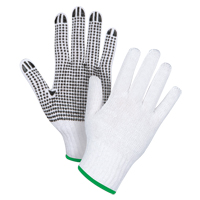 Gants tricot&eacute;s &agrave; pois, Poly/coton, Un c&ocirc;t&eacute;, Calibre 7, Moyen CSL Industriel Inc.