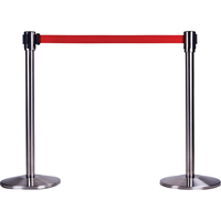 Free-Standing Crowd Control Barrier Receiver Post, 35" High, Stainless CSL Industriel Inc.