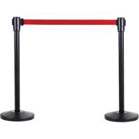 Free-Standing Crowd Control Barrier Receiver Post, 35" High, Black CSL Industriel Inc.