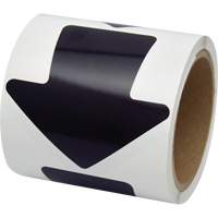 D&eacute;calcomanie en couleur pour le marquage des planchers, Fl&egrave;che, 4" lo x 4" la, Noir, Vinyle CSL Industriel Inc.