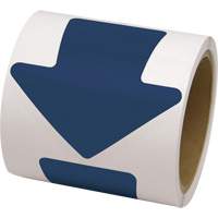 D&eacute;calcomanie en couleur pour le marquage des planchers, Fl&egrave;che, 4" lo x 4" la, Bleu, Vinyle CSL Industriel Inc.