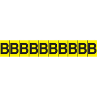 Individual Adhesive Letter Markers, E, 1" H, Black on Yellow CSL Industriel Inc.